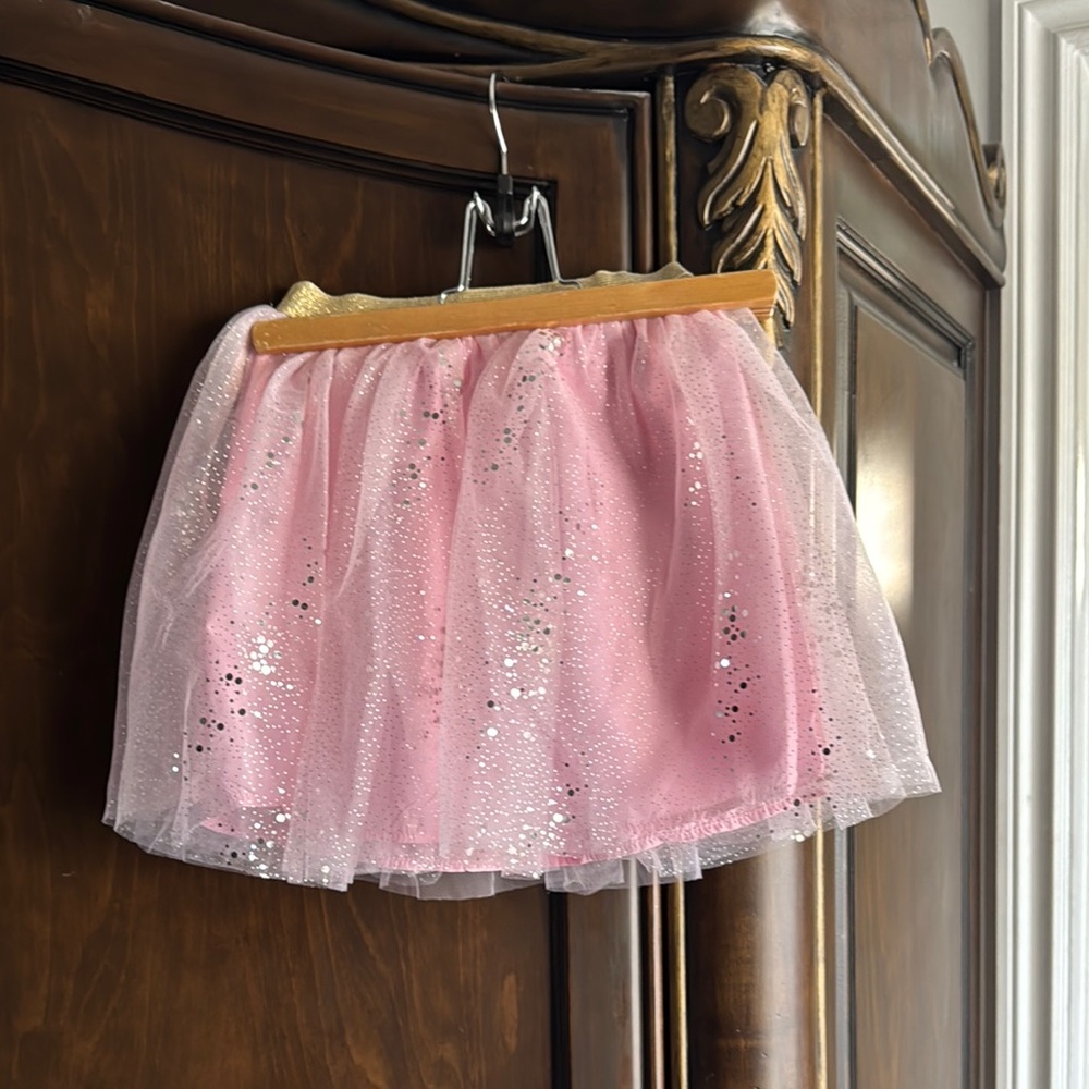 Pink Glitter Tulle Skirt size7